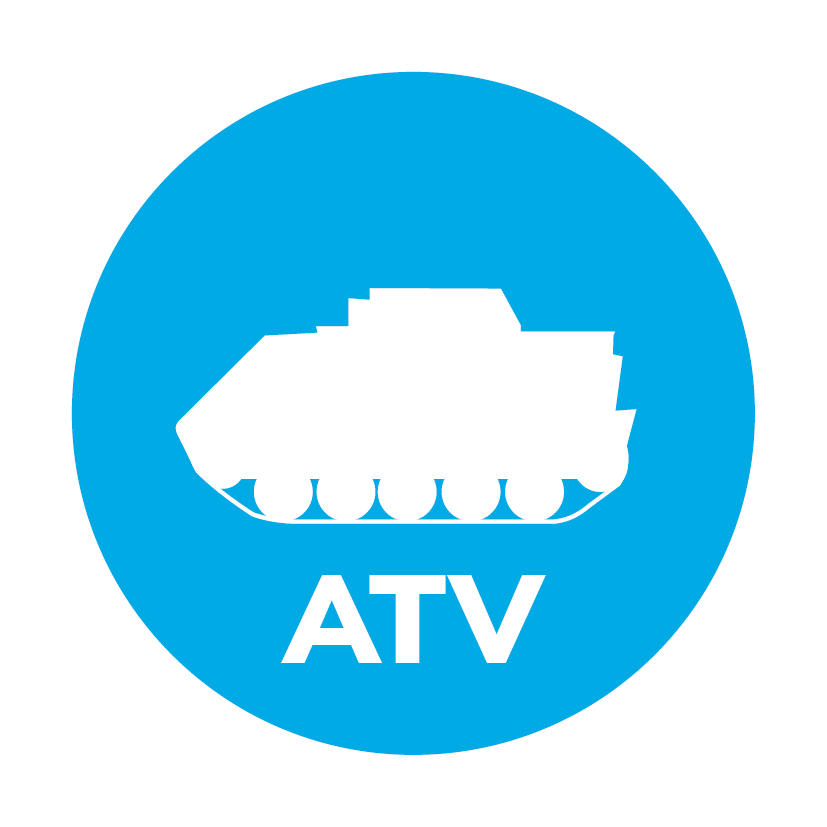 Icon of a ATV equipped with hydropneumatic linear suspension